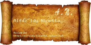 Alföldy Ninetta névjegykártya